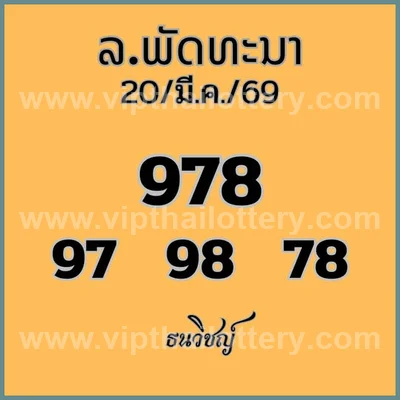 Thai Lotto Set Touch Tips 3Up Master Result Direct 1-4-2026