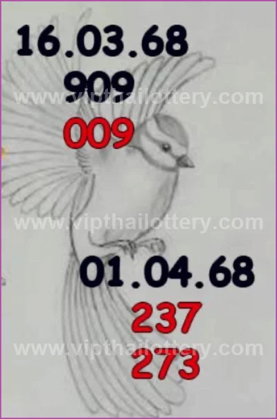 Thai Official Lottery VIP Formula Direct Paper Set 01.04.26