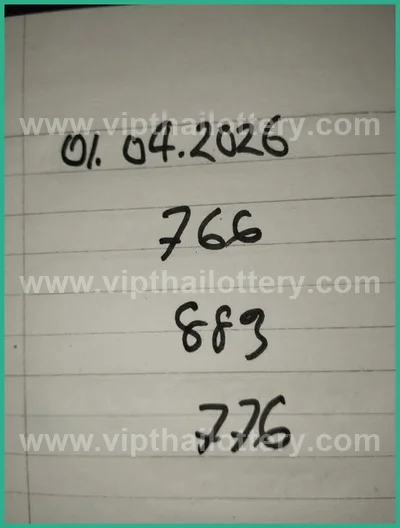 Thai Official Lottery Result 3Up Numbers Lucky Set 1.04.2026