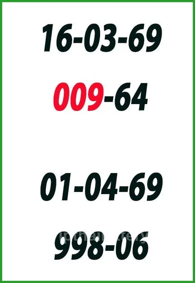 Thai Official Lottery Result 3Up Numbers Lucky Set 1.04.2026