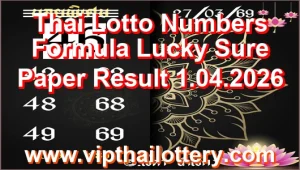Thai Lotto Numbers Formula Lucky Sure Paper Result 1.04.2026
