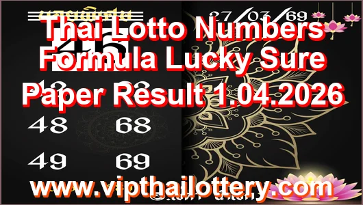Thai Lotto Numbers Formula Lucky Sure Paper Result 1.04.2026