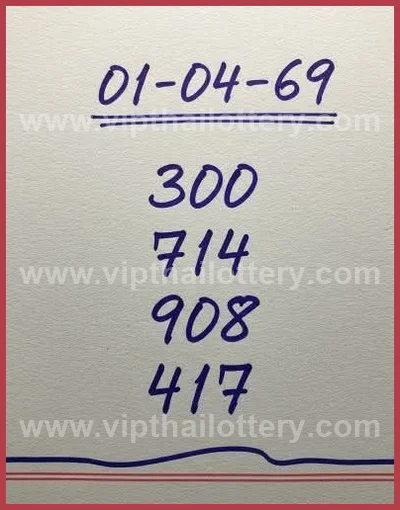 Thai Lotto Numbers 3Up Direct Sure Formula Master 1-4-2026