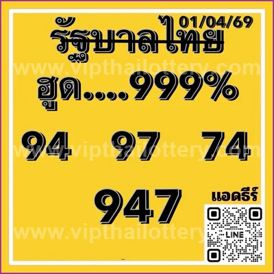 Thai Lottery Tips Result Formula Lucky Set 3Up VIP 1/04/2026