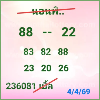 Thai Official Lottery Set Sure Paper Touch Tips 16.04.2026