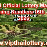 Thai Official Lottery Master Winning Numbers 16th April 2026