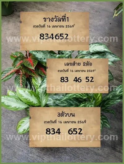 Thai Lotto Formula Direct Touch Winning Master 16/04/2026