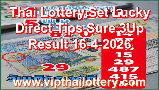 Thai Lottery Set Lucky Direct Tips Sure 3Up Result 16-4-2026