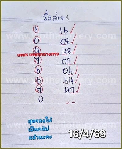 Thai Lottery Winning 3Up Result Set Touch Direct 16-04-2026