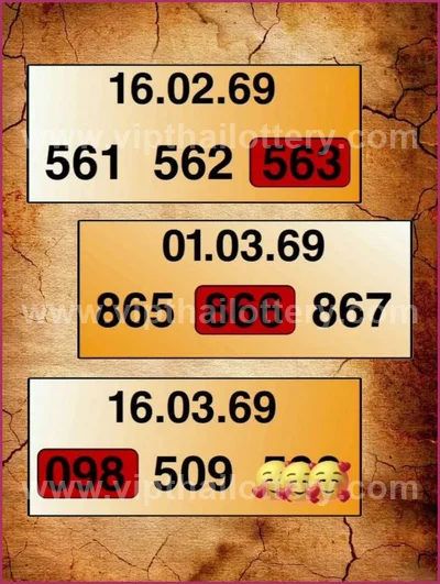 Thai Official Lottery VIP Direct Paper Winning 16 April 2026