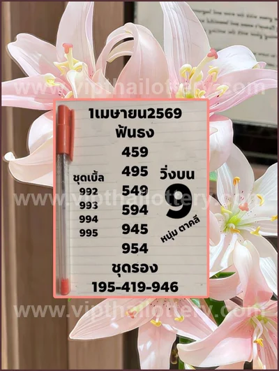 Thailand Lottery Numbers Sure Tips 3Up Touch 16 April 2026