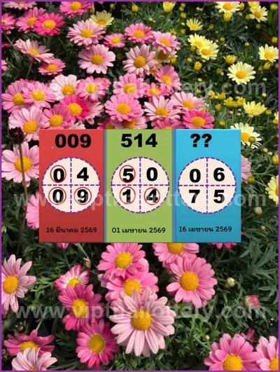 Thai Lottery 3Up Touch Lucky Sure Master Set Result 16.04.26