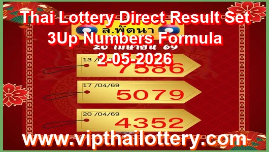 Thai Lottery Direct Result Set 3Up Numbers Formula 2-05-2026