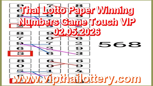 Thai Lottery Paper Winning Numbers Game Touch VIP 02.05.2026