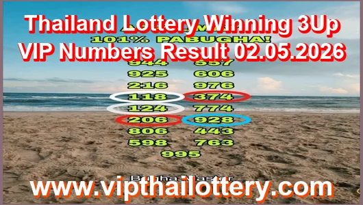 Thailand Lottery Winning 3Up VIP Numbers Result 02.05.2026