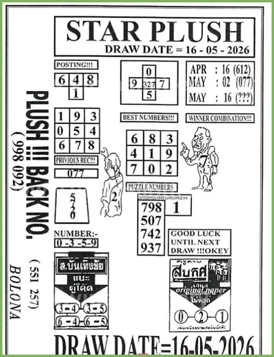 Thailand Lottery Final Magazine Bangkog Papers 16-05-2026