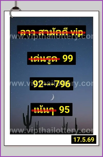 Thailand Lottery Down Game Non-Miss Cut Digit 3Up 01.06.2026
