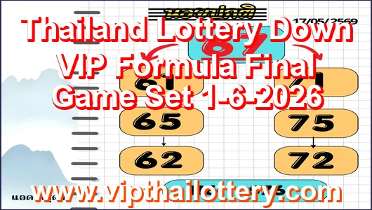 Thailand Lottery Down VIP Formula Final Game Set 1-6-2026