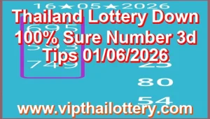 Thailand Lottery Down 100% Sure Number 3d Tips 01/06/2026