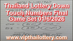 Thailand Lottery Down Touch Numbers Final Game Set 01/6/2026
