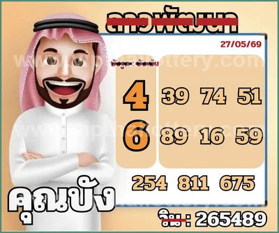 Thailand Lottery Down Touch Numbers Final Game Set 01/6/2026