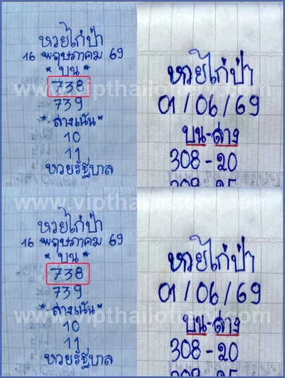 Thailand Lottery Numbers Tips 3Up Cut Digit Game 01-06-2026