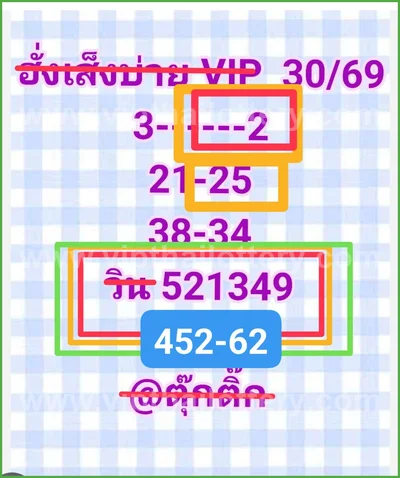 Thailand Lottery Numbers Tips 3Up Cut Digit Game 01-06-2026