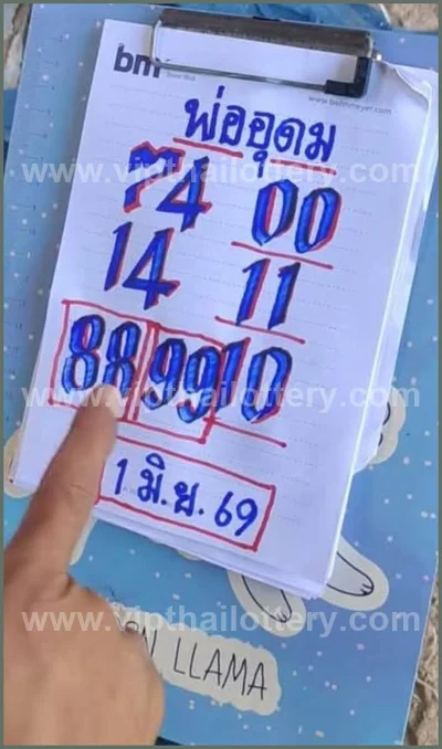 Thai Lotto Paper Non-Miss 100% Sure Number Lucky 01/06/2026