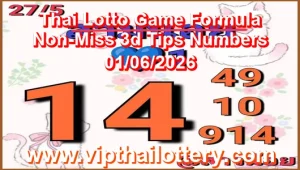 Thai Lotto Game Formula Non-Miss 3d Tips Numbers 01/06/2026