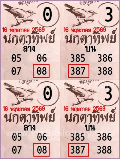 Thai Lotto Game Formula Non-Miss 3d Tips Numbers 01/06/2026