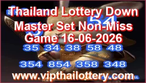 Thailand Lottery Down Master Set Non-Miss Game 16-06-2026