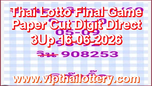 Thai Lotto Final Game Paper Cut Digit Direct 3Up 16-06-2026