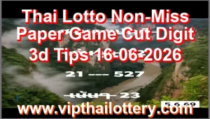 Thai Lotto Non-Miss Paper Game Cut Digit 3d Tips 16-06-2026