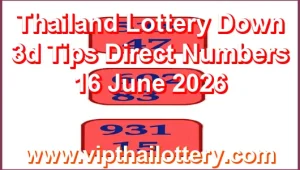 Thailand Lottery Down 3d Tips Direct Numbers 16 June 2026