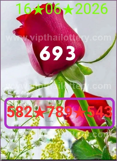 Thailand Lottery Down 3d Tips Direct Numbers 16 June 2026