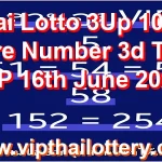 Thai Lotto 3Up 100% Sure Number 3d Tips VIP 16th June 2026