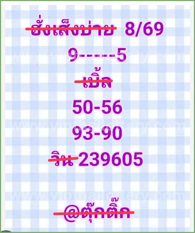 Thailand Lottery Tips Formula Lucky VIP Touch Paper 1-6-2026