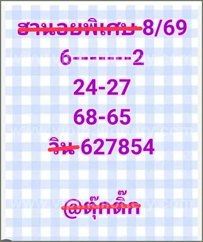 Thailand Lottery Tips Formula Lucky VIP Touch Paper 1-6-2026