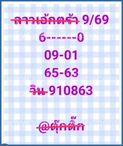 Thailand Lottery Tips Formula Lucky VIP Touch Paper 1-6-2026