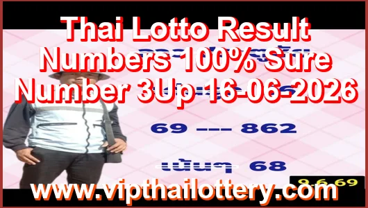 Thai Lotto Result Numbers 100% Sure Number 3Up 16-06-2026