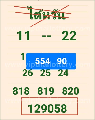Thailand Lottery Formula VIP Lucky Non-Miss 3Up 16-06-2026