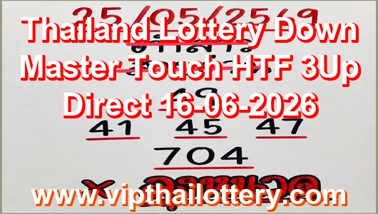 Thailand Lottery Down Master Touch HTF 3Up Direct 16-06-2026