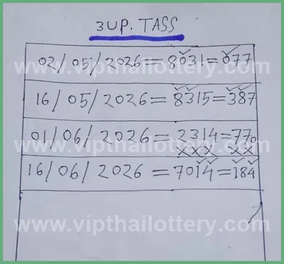 Thai Lotto Paper HTF Touch Sure namber Master 01 July 2026