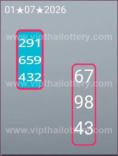 Thailand Lottery Down Game Paper Non-Miss VIP 1st July 2026