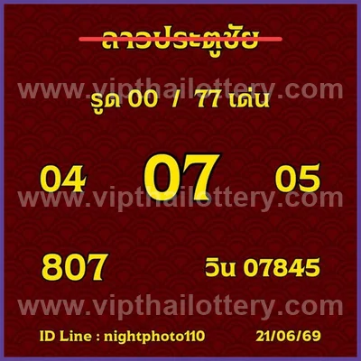Thailand Lottery Down 100% Sure Number Tips Formula 01.07.26