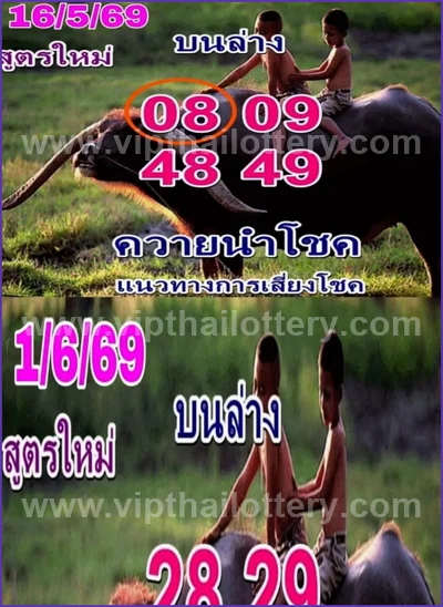 Thai Lottery VIP Game Set Master Tips Numbers 3Up 01.07.26