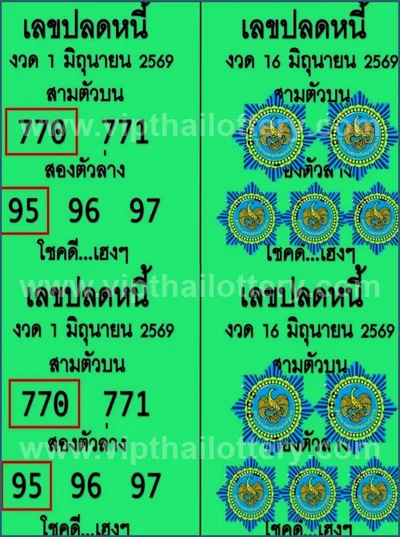 Thai Lottery VIP Game Set Master Tips Numbers 3Up 01.07.26