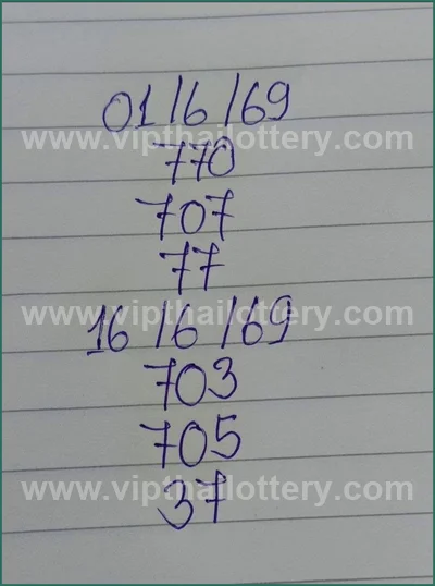 Thai Lottery VIP Game Set Master Tips Numbers 3Up 01.07.26