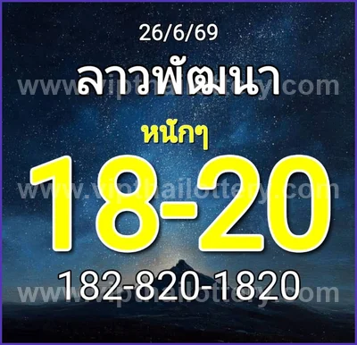 Thailand Lottery Down Non-Miss VIP Winning Set 1st July 2026