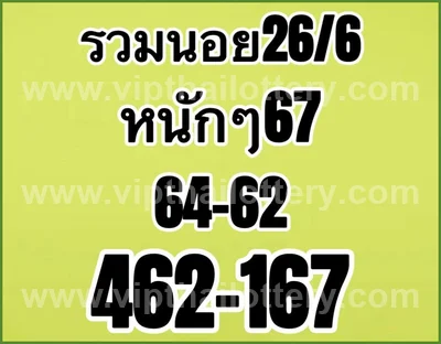 Thailand Lottery Down Non-Miss VIP Winning Set 1st July 2026